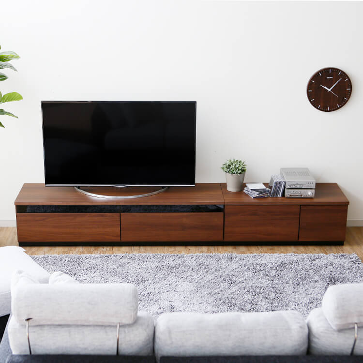 Made in Japan, low TV stand, compatible with 50-inch TVs, finished product, wooden, detachable