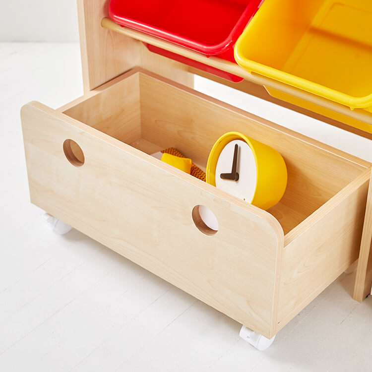 Wide-type display toy storage with casters, display rack, picture book shelf