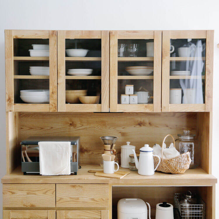 食器棚 レンジ台 スライドレール 引出し 耐震 キッチン収納 日本製