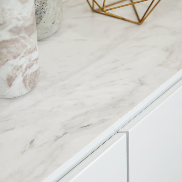 Sideboard Made in Japan Living room storage Steel legs Marble pattern Marble furniture Rack Storage box