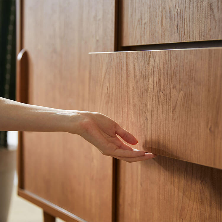 Sideboard, Made in Japan, Storage, Cabinet, Scandinavian Style, Living Room, Drawers, Adjustable Shelves, Wood Grain, Semi-Finished Product