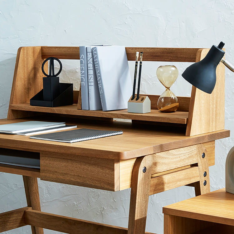 デスク 学習机 3点セット ブックスタンド 木製 日本製