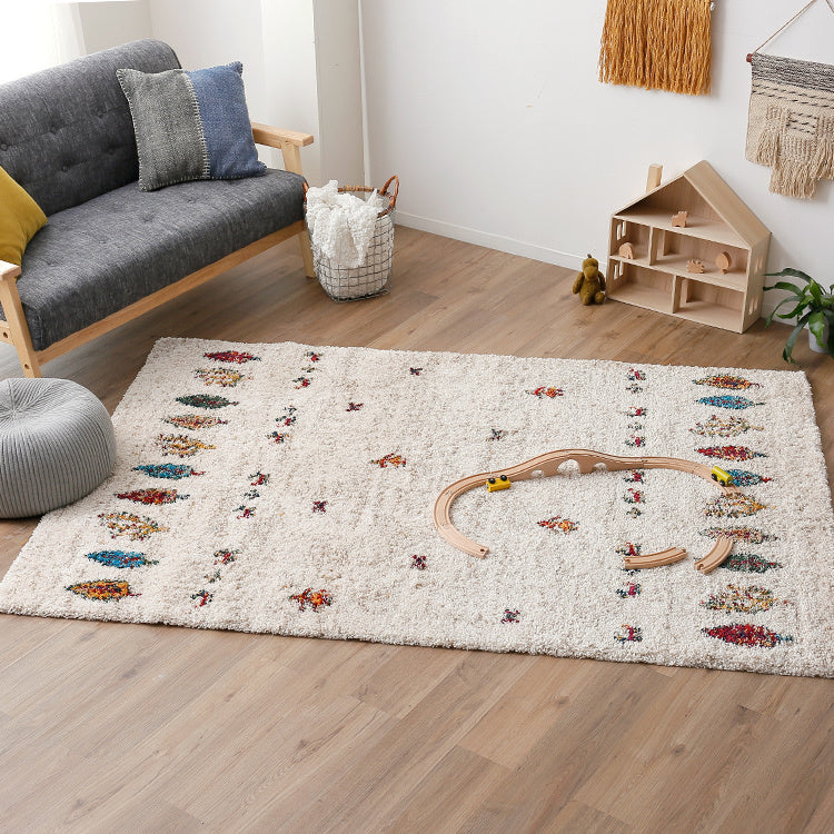 Sサイズ 長方形ラグ シャギーラグ ホットカーペット・床暖房使用可 ウィルトン織 ベルギー産