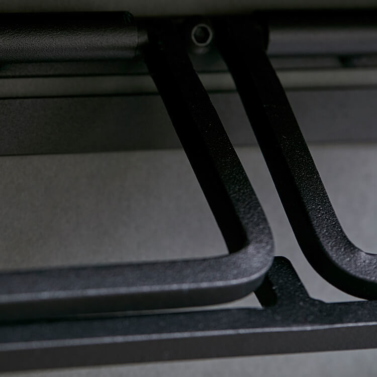 Toilet paper holder, twin type, made of natural wood, steel, vintage