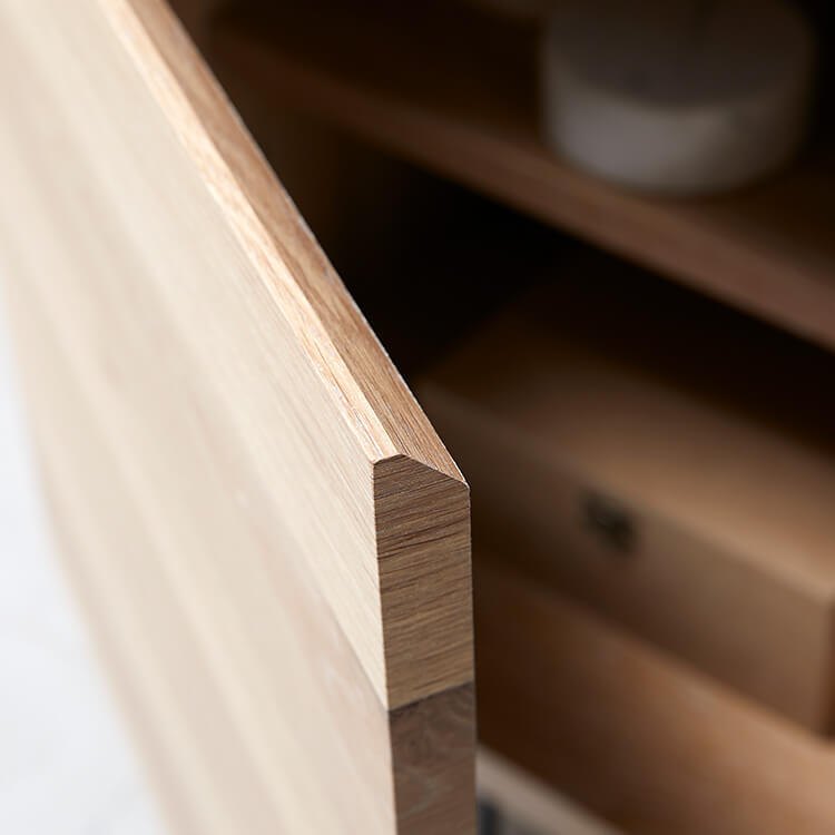 Japanese-made high TV stand, semi-finished product, wood grain finish