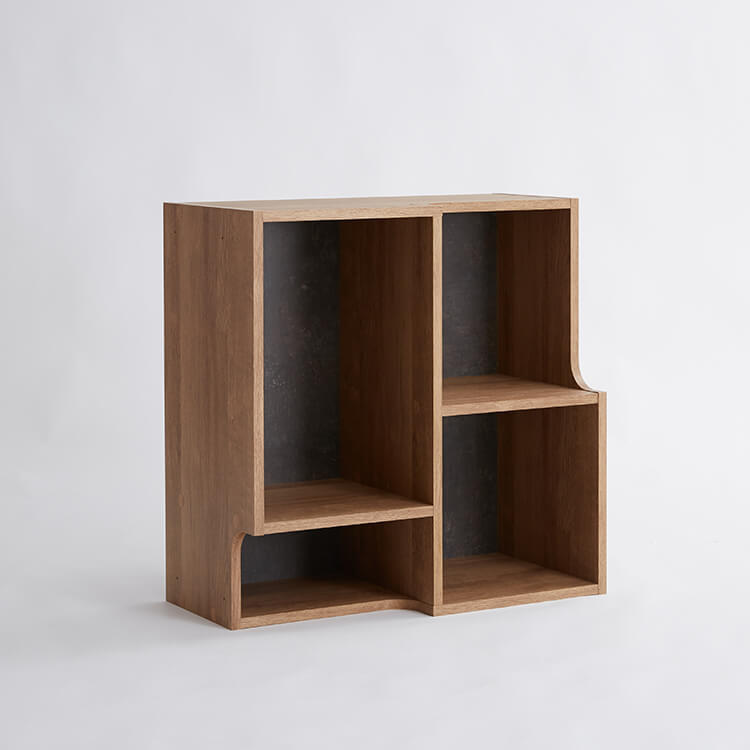 Bookshelf, storage shelf, open rack, attractive storage, wood grain