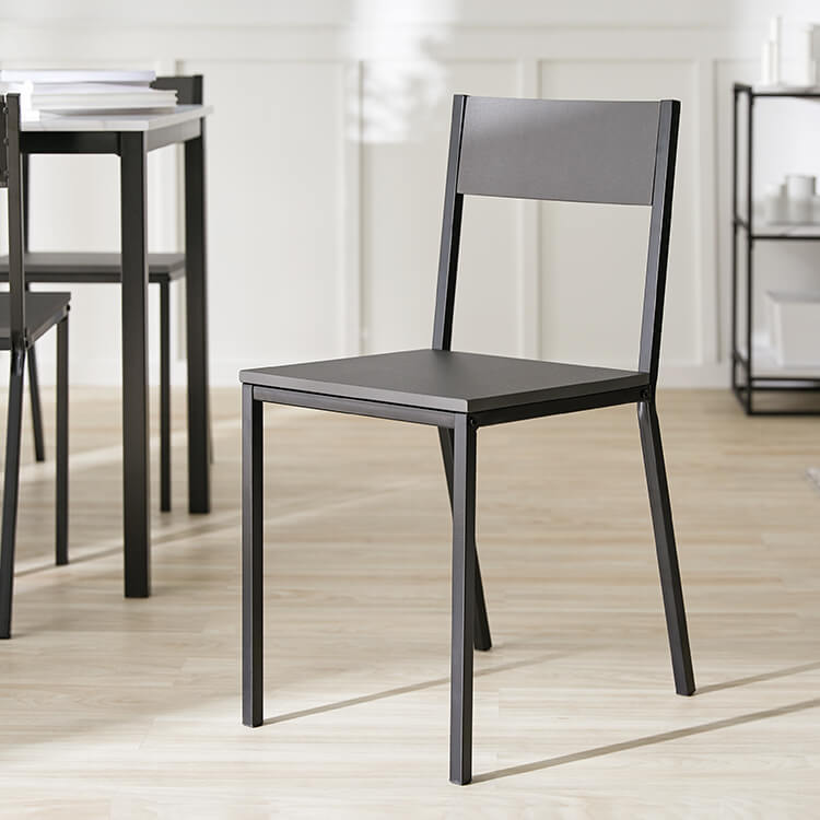 Marble pattern dining set 5 pieces dining table chair steel