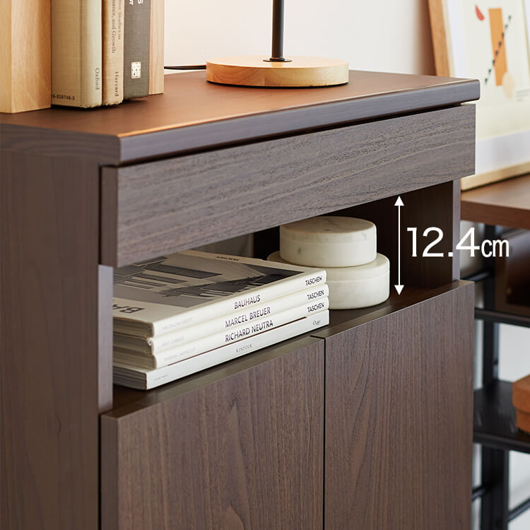 Cabinet, fax stand, wall storage, compact storage, sliding shelf, door storage, domestically produced, wood