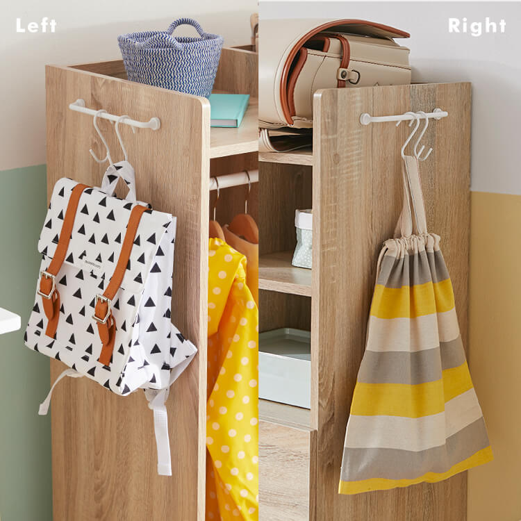 School bag rack, hanger rack, 2 types to choose from, school bag storage, kids, wooden