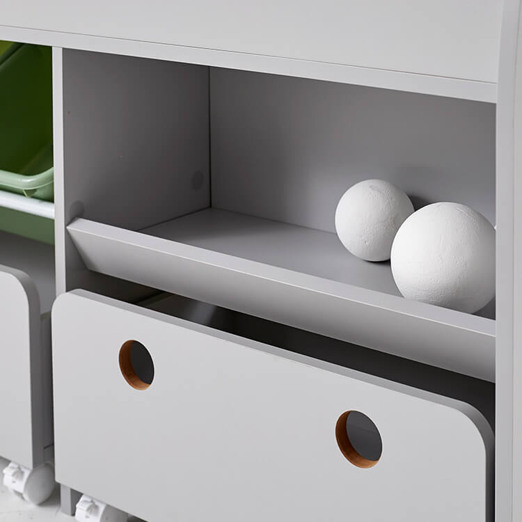 Wide-type display toy storage with casters, display rack, picture book shelf