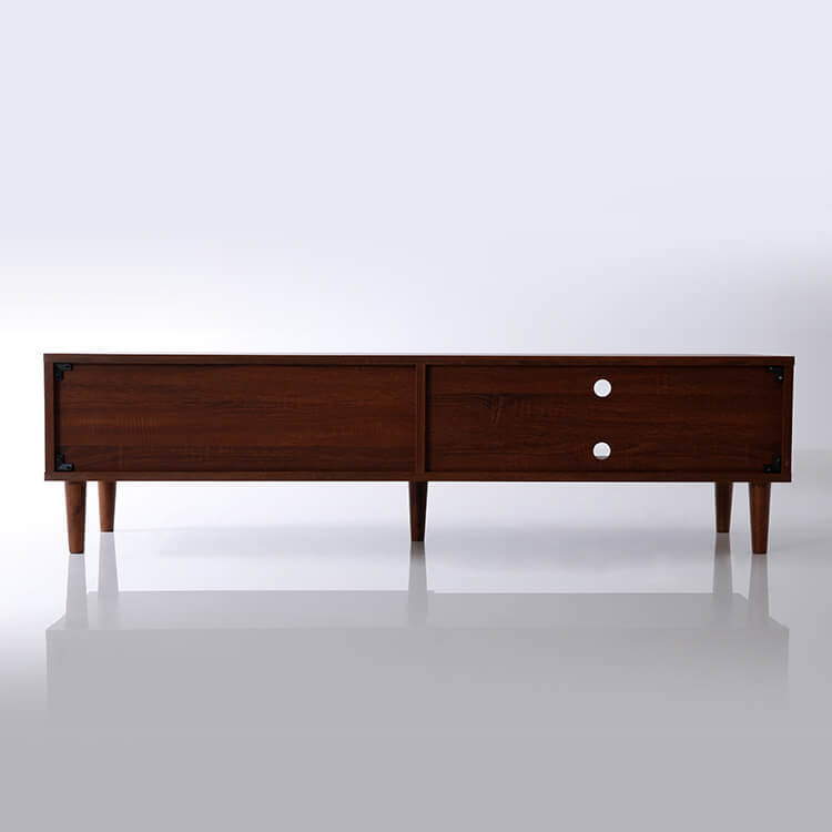 TV stand, low TV stand, 49-inch compatible, wooden, Nordic, vintage style