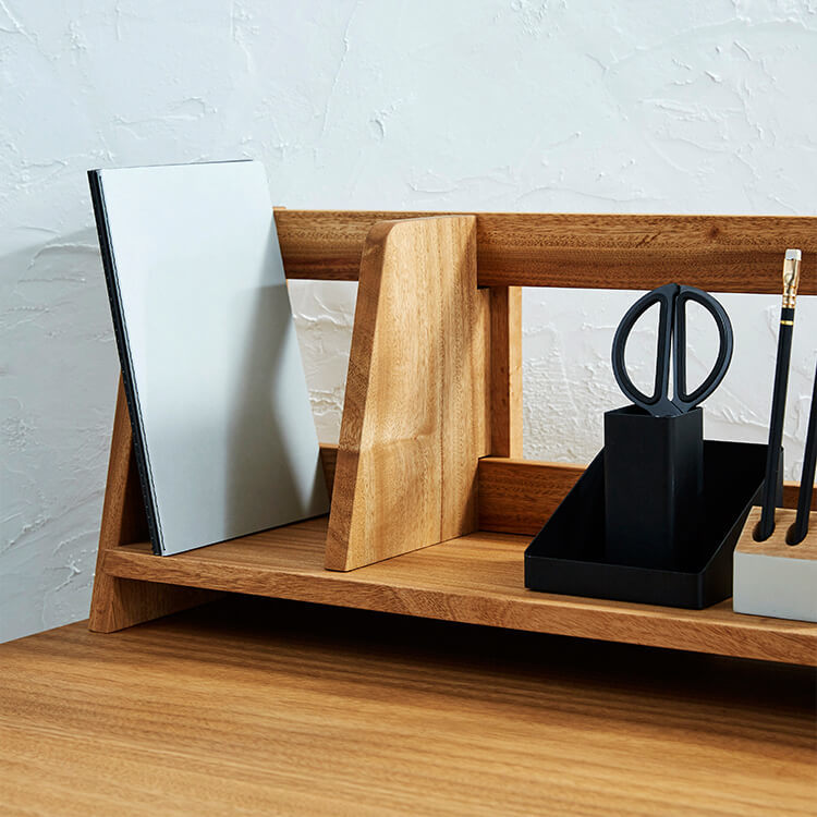 デスク 学習机 3点セット ブックスタンド 木製 日本製