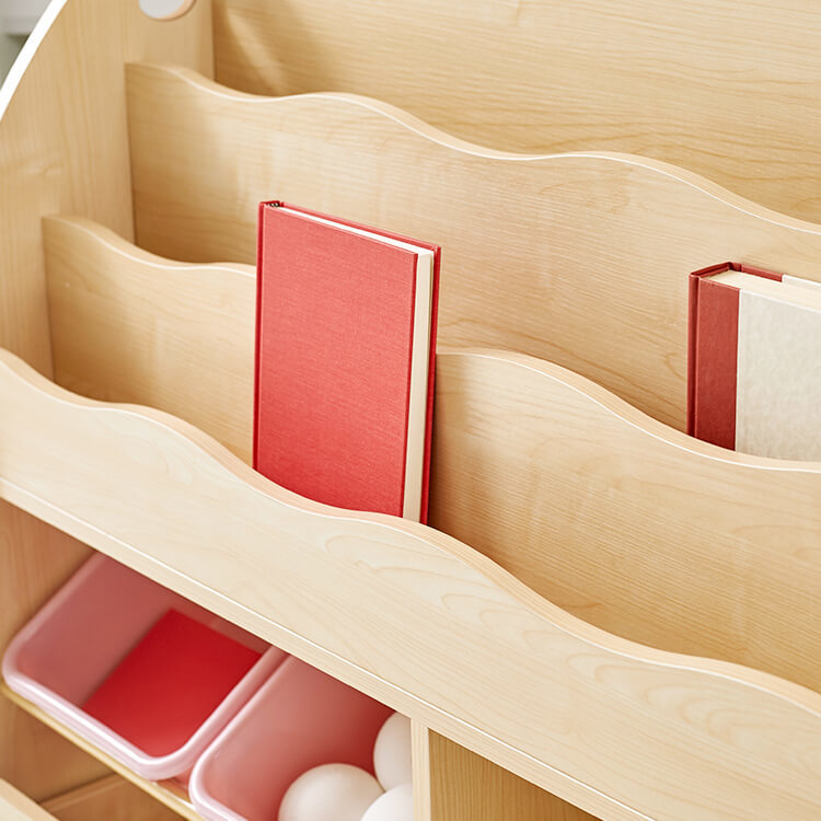 Wide-type display toy storage with casters, display rack, picture book shelf