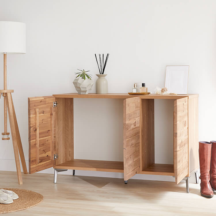 Sideboard, chest, shoe rack, cabinet, living board, made in Japan, storage, legs, solid wood, steel