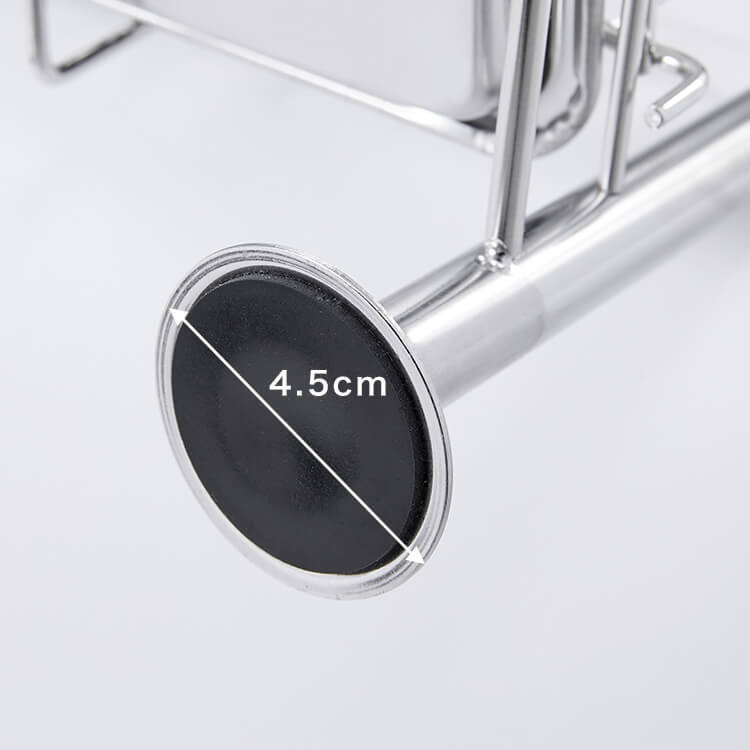 Tension Dish Drainer, Stainless Steel, with Chopstick, Knife and Cutting Board Stand