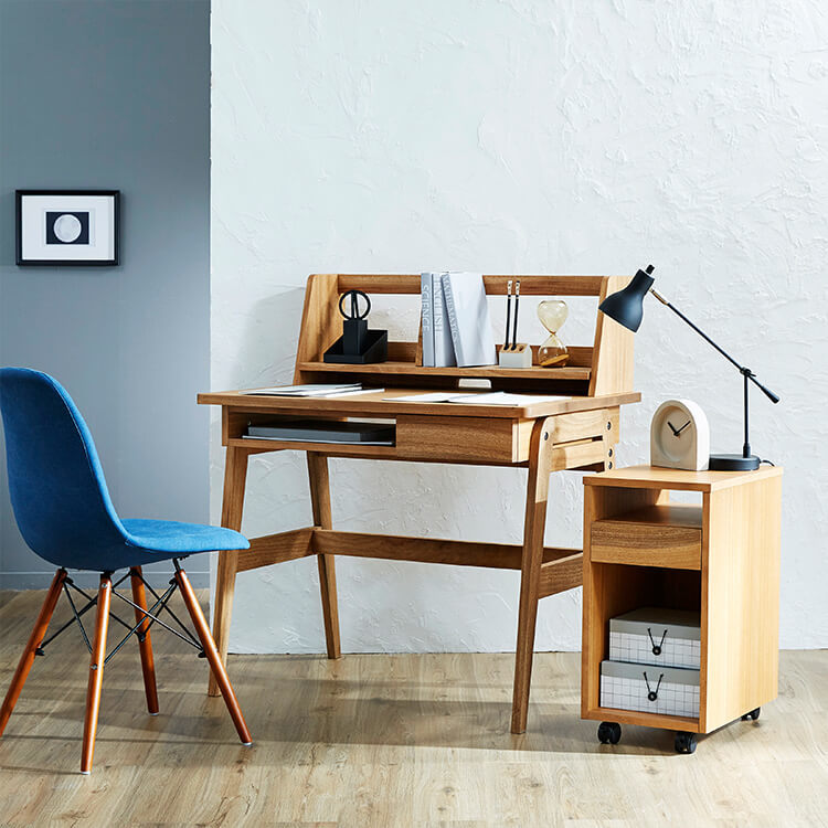 デスク 学習机 3点セット ブックスタンド 木製 日本製