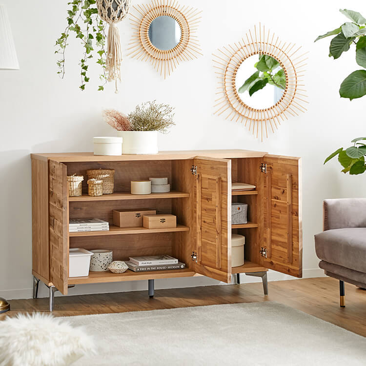 Sideboard, chest, shoe rack, cabinet, living board, made in Japan, storage, legs, solid wood, steel