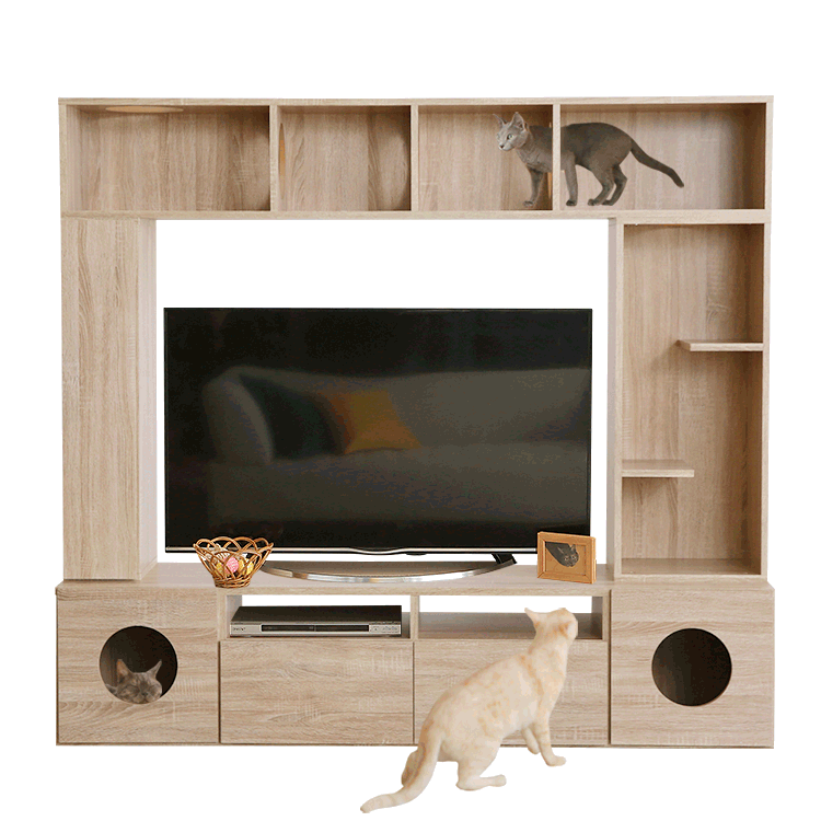 LOWYA(ロウヤ) テレビ台 キャットタワー付壁面収納付テレビ台 49V型 LOWYA(ロウヤ) テレビ台 キャットタワー付壁面収納付テレビ台 49V型
