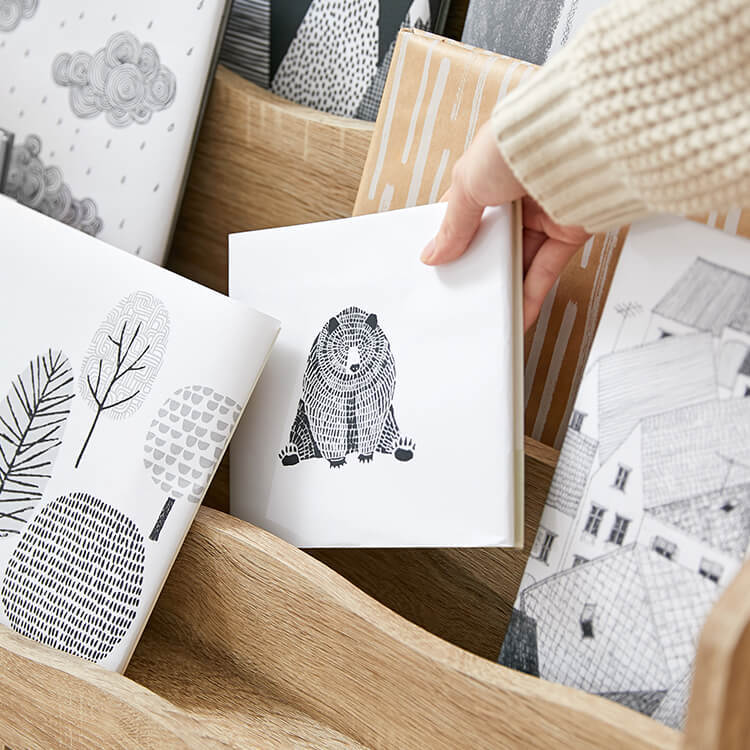 Picture book shelf Storage rack Kids desk Wooden Living room storage Kids room