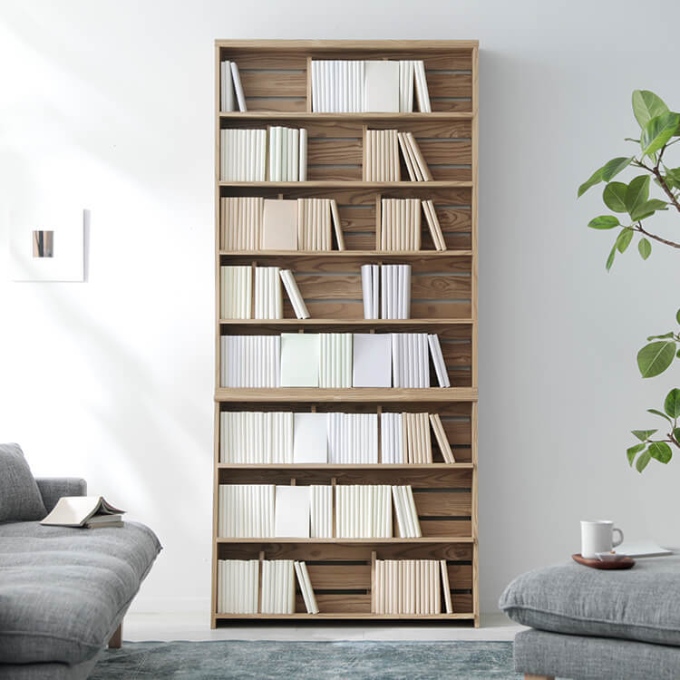 マンガ収納ラック 上下段セット ブックエンドスライド式 文庫本 本棚 ブックシェルフ