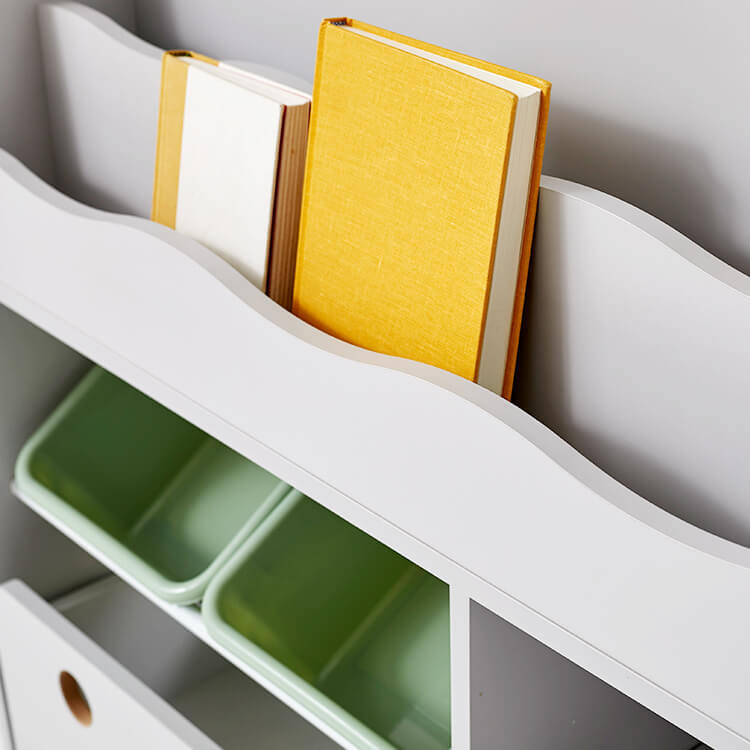 Wide-type display toy storage with casters, display rack, picture book shelf