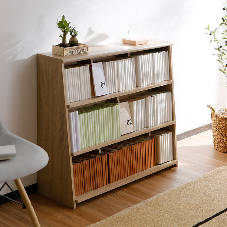 マンガ収納ラック 上下段セット ブックエンドスライド式 文庫本 本棚 ブックシェルフ