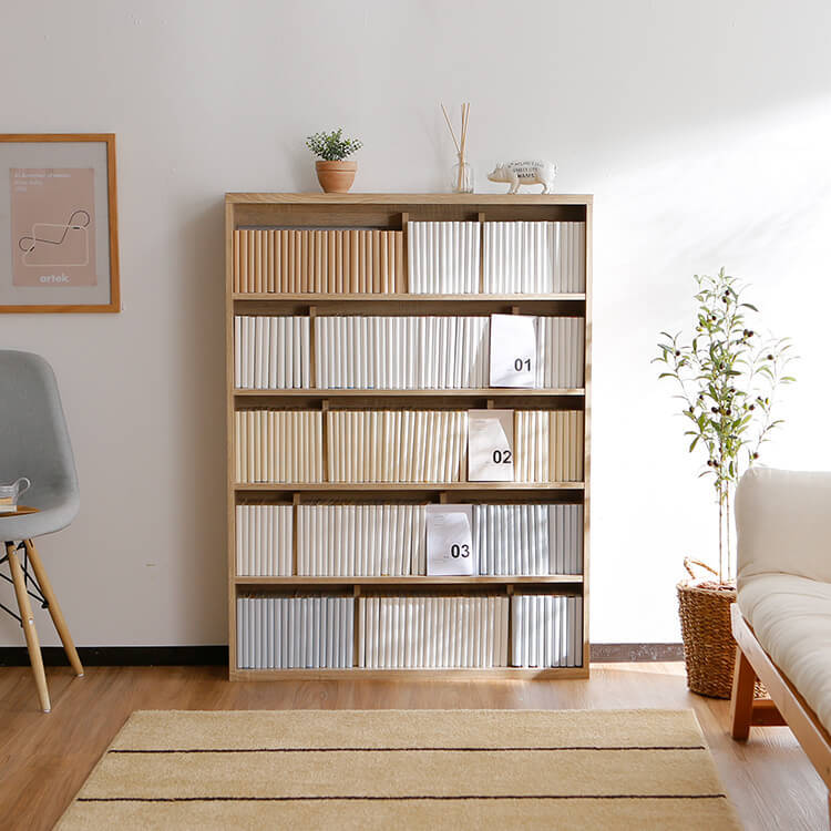 マンガ収納ラック 上下段セット ブックエンドスライド式 文庫本 本棚 ブックシェルフ