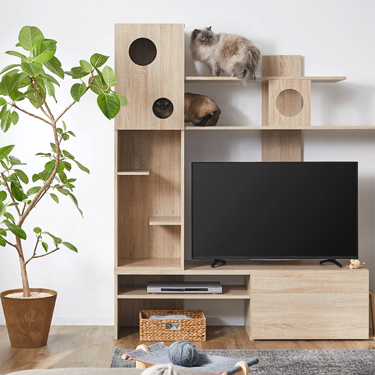 LOWYA(ロウヤ) テレビ台 キャットウォーク付壁面収納付テレビ台 木製 LOWYA(ロウヤ) テレビ台 キャットウォーク付壁面収納付テレビ台 木製