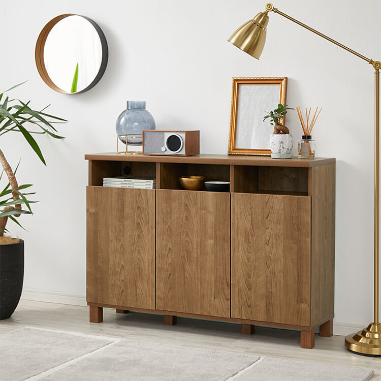 Sideboard Cabinet Wooden Wood Grain Chest Rack Made in Japan