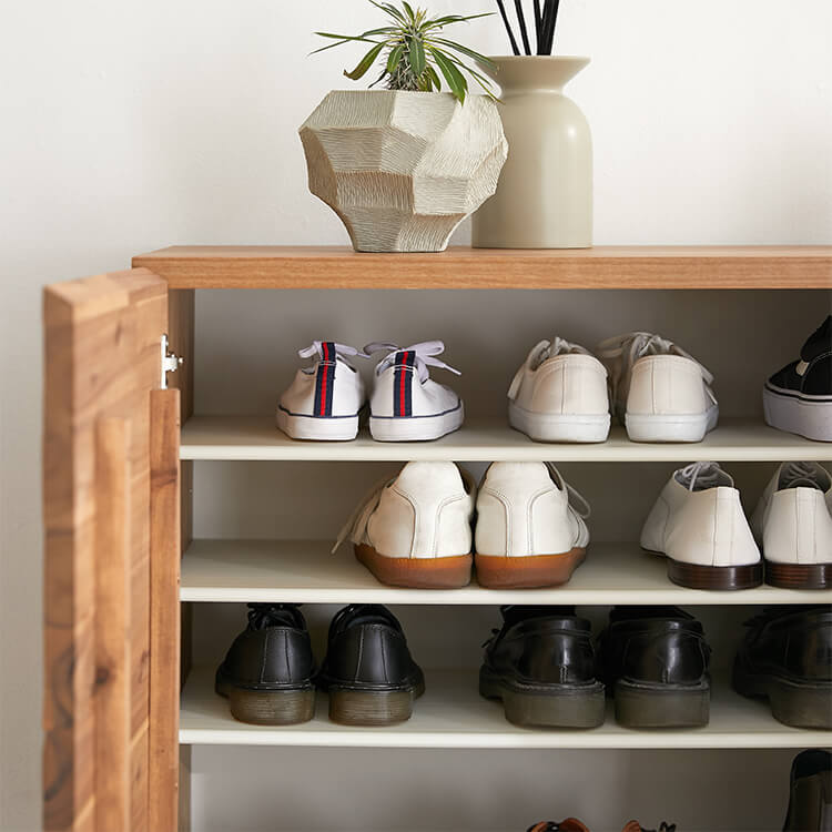 Sideboard, chest, shoe rack, cabinet, living board, made in Japan, storage, legs, solid wood, steel