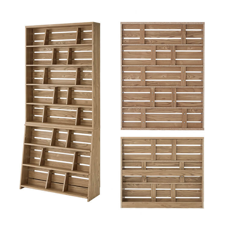 マンガ収納ラック 上下段セット ブックエンドスライド式 文庫本 本棚 ブックシェルフ