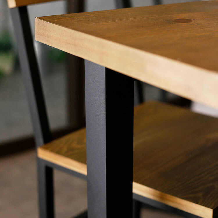 ダイニングテーブル パソコンデスク（スチール脚×木製）インダストリアル調 ヴィンテージ リビング