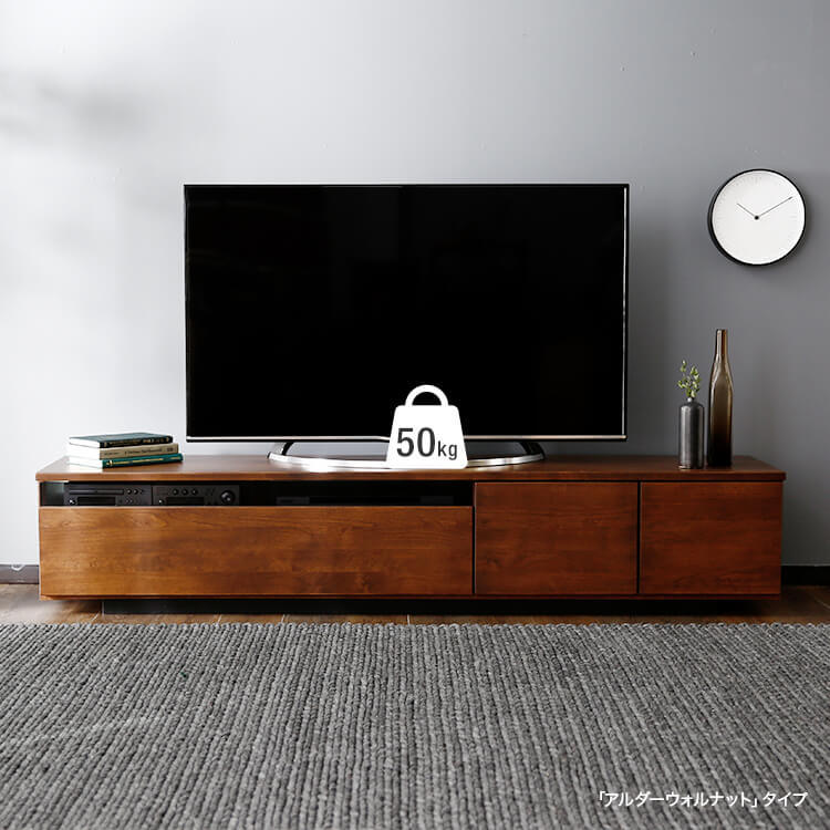 Made in Japan, low TV stand, compatible with 49-inch TVs, finished product, made of solid wood